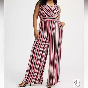 Torrid Studio Knit Surplice Tie Back Jumpsuit